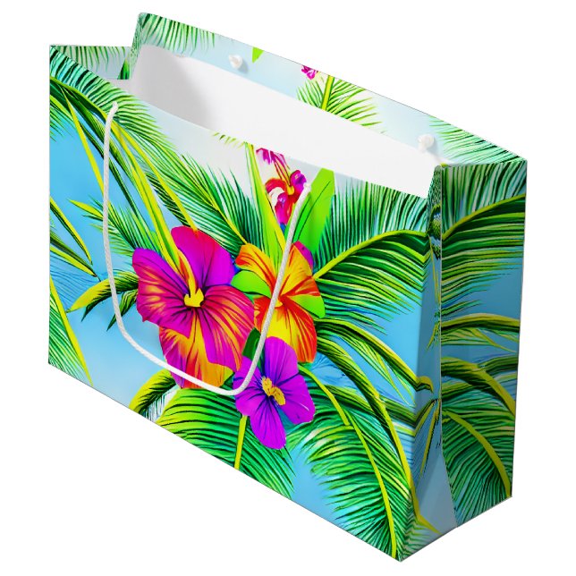 Hawaiian Tropical Seamless Mönster (Framsidan Vinklad)