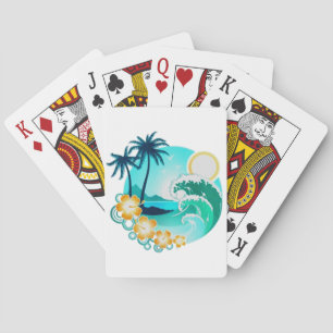 HAWAIIAN TROPICAL SURFA ART KORTLEK