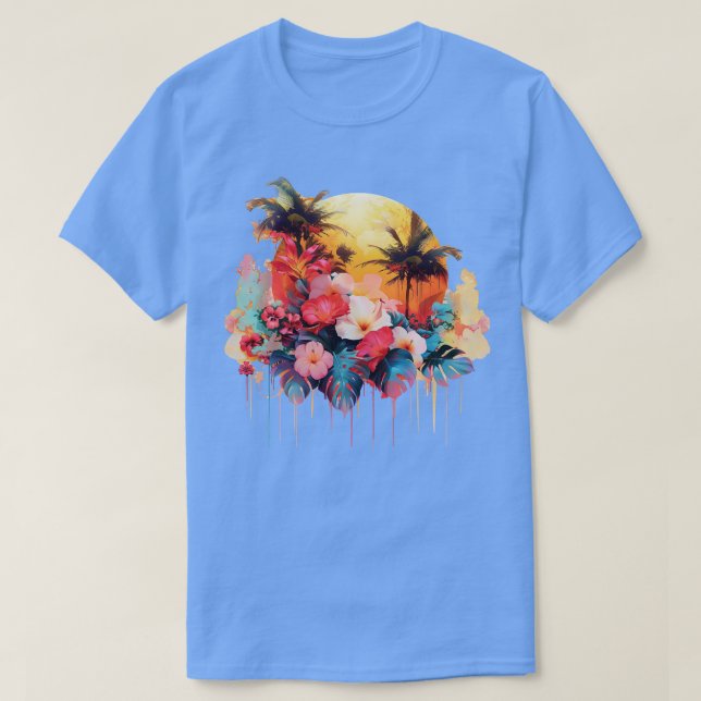 Hawaiian Tropical TShirt T Shirt (Design framsida)
