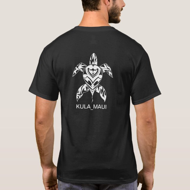 Hawaiian Turtle Tribal Kula, Maui Manar Tshirt T Shirt (Baksida)