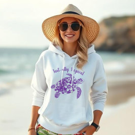 Hawaiian Turtle Turt-ally Tropical Lila T Shirt