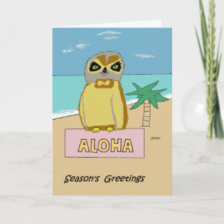 Hawaiian Uggla Helgdag Card Helgkort
