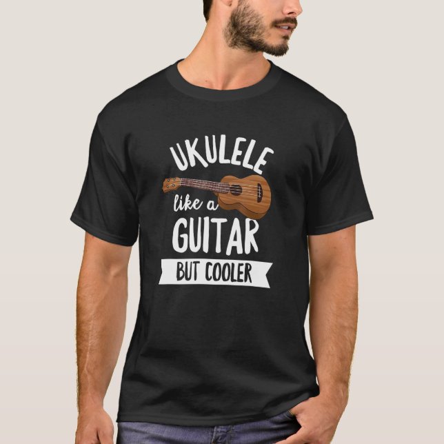 Hawaiian Ukulele för en Ukulele T Shirt (Framsida)