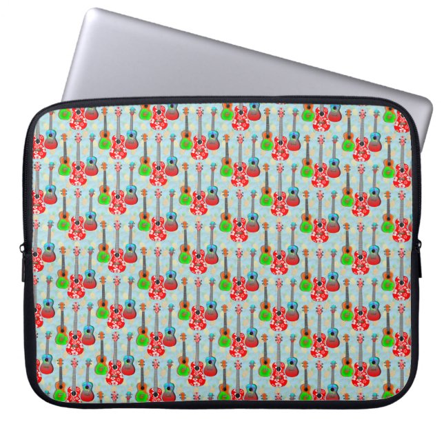 Hawaiian Ukulele Island Music Laptop Fodral (Framsidan)
