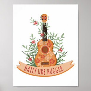 Hawaiian Ukulele Uke Daily Uke Kramare Poster