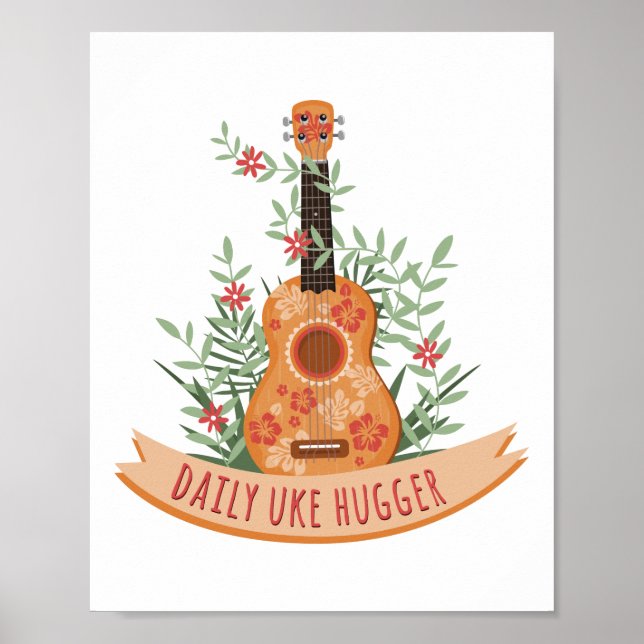 Hawaiian Ukulele Uke Daily Uke Kramare Poster (Framsidan)