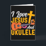 Hawaiian Ukulele Uke Jesus Tro Kristen Jag älskar  Kort<br><div class="desc">Hawaiian Ukulele Uke Jesus Tro Kristen Jag älskar Jesus Och</div>