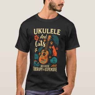 Hawaiian Ukulele Uke Katt Ukulele och Katter För a T Shirt