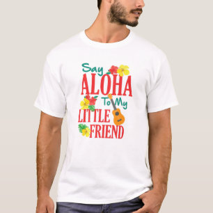 Hawaiian Ukulele Uke säger Aloha till min lilla vä T Shirt