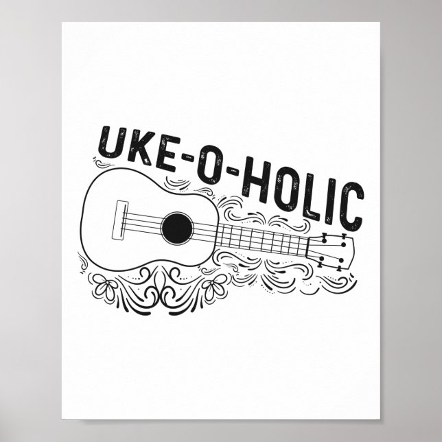 Hawaiian Ukulele Uke Uke-o-hohol Poster (Framsidan)