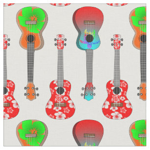 Hawaiian Ukuleles Summer Beach Tyg