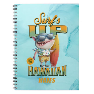 Hawaiian Vågar Surfas Up Pidgin Slang Shark Anteckningsbok