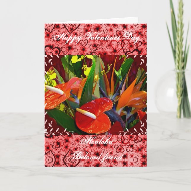 Hawaiian Valentiness Card Helgkort (Framsida)