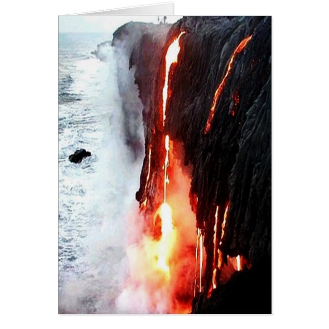 Hawaiian Volcano Card Hälsningskort (Framsidan)