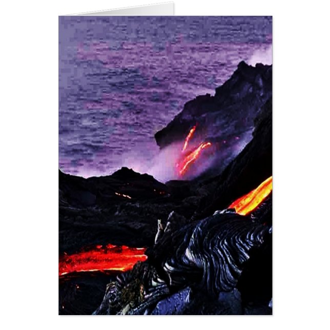 Hawaiian Volcano Card Hälsningskort (Framsidan)