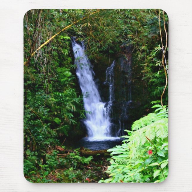 Hawaiian Waterfalls Mousepad Musmatta (Framsidan)