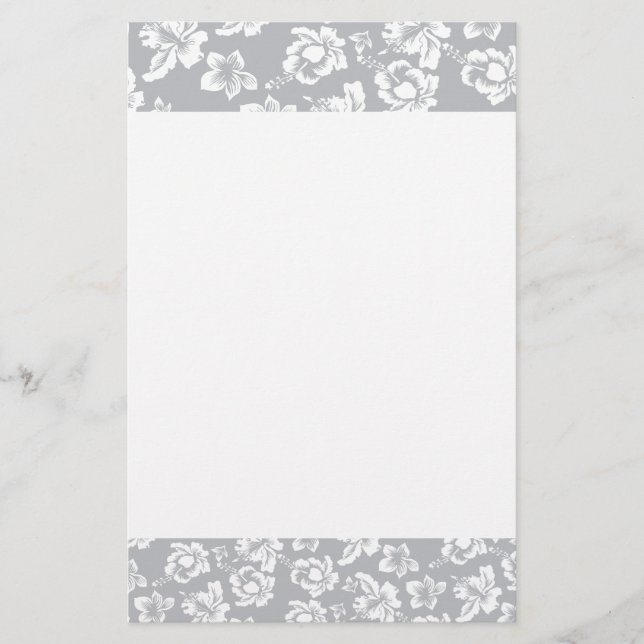 Hawaiian White Flower Brevpapper (Framsida)