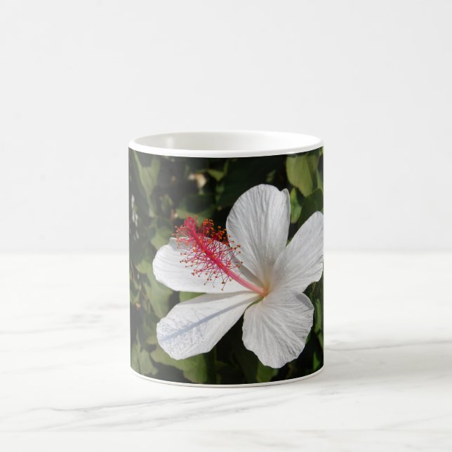 Hawaiian White Hibiscus Kaffemugg (Center)