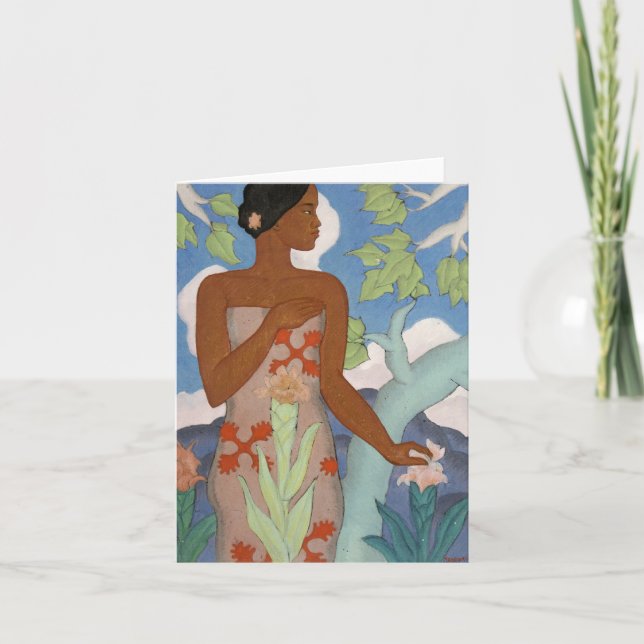 "Hawaiian Woman" - Arman Manookian Card Kort (Framsida)
