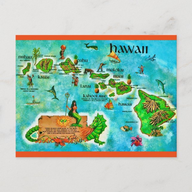 Hawaiianöarna Rolig Kartaffisch Vykort (Framsida)