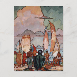 "Hawaiians" - Arman Manookian Postcard Vykort