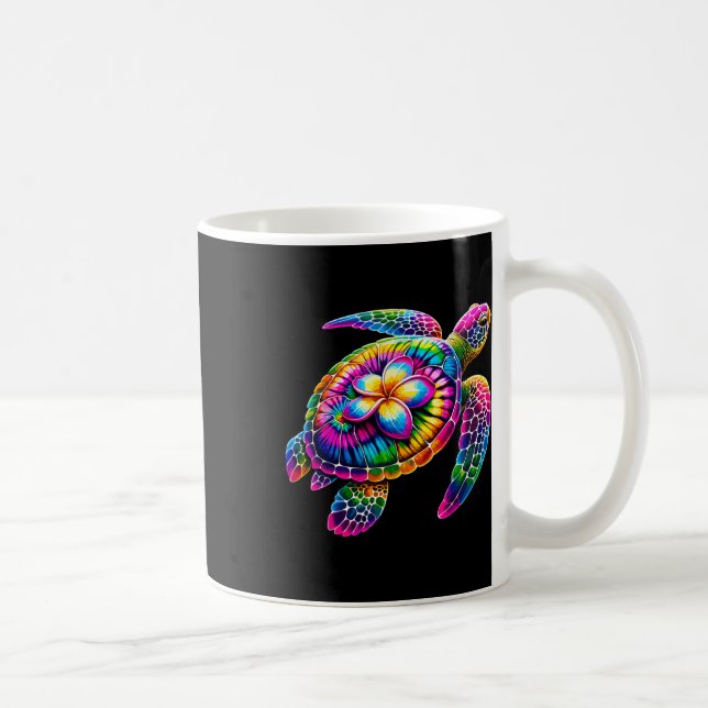 Hawaiiansjöturtle Tie-dye Hawaii Semester Strand  Kaffemugg (Höger)