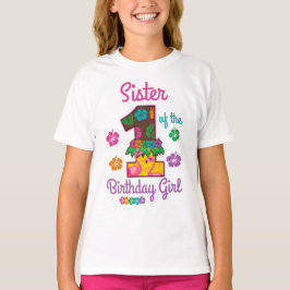 Hawaiiansk alhasister på första födelsedagen t shirt