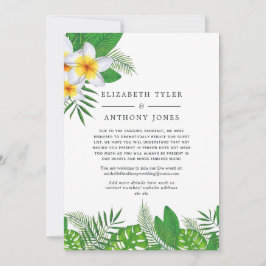 Hawaiiansk Aloha Luau Bröllop Minskad Gästlista Meddelande