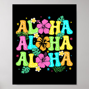 Hawaiiansk Aloha Tropisk Luau Kostymfest Hawaii Poster