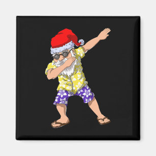 Hawaiiansk Dabbig Santa jul i juli barnpresent Magnet