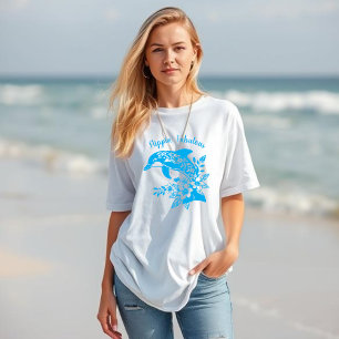 Hawaiiansk delfinflippin’ Fabulous Light Blue T Shirt