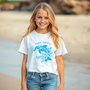 Hawaiiansk delfinflippin’ Fabulous Light Blue T Shirt