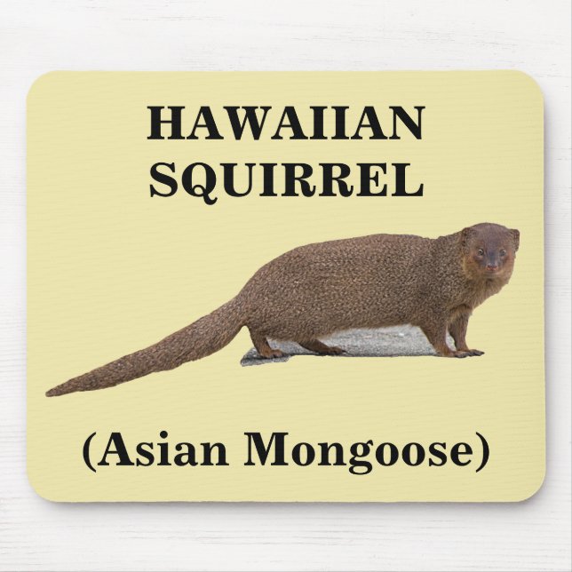 Hawaiiansk ekorre (Asian Mongoose) Mousepad Musmatta (Framsidan)