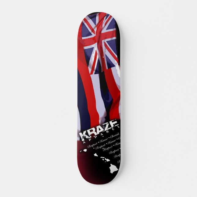 Hawaiiansk Flagga 2 Mini Skateboard Bräda 18,5 Cm (Framsida)
