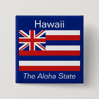 Hawaiiansk Flagga Button Knapp