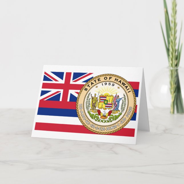 Hawaiiansk flagga & sigill, Hawaiis flagga Kort (Framsida)