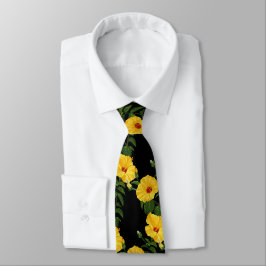 Hawaiiansk gul hibiskus Botanisk illustration Slips