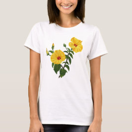 Hawaiiansk gul hibiskus Botanisk illustration T Shirt