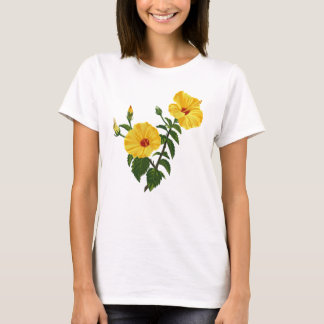 Hawaiiansk gul hibiskus Botanisk illustration T Shirt