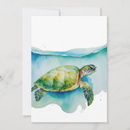 Hawaiiansk havsköldpadda Honu Ocean Hawaii Kärlek Julkort