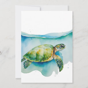 Hawaiiansk havsköldpadda Honu Ocean Hawaii Kärlek Julkort