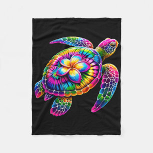 Hawaiiansk havssköldpadda Tie-dye Hawaii Semester  Fleecefilt