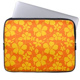 Hawaiiansk Hula (Hibiscus) Orange Mix Laptop Fodral