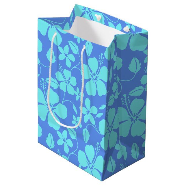 Hawaiiansk Hula (Hibiscus) Periwinkle/Teal (Framsidan Vinklad)