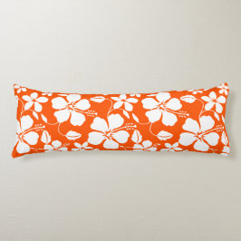 Hawaiiansk hula (Hibiskus) apelsin Kroppskudde