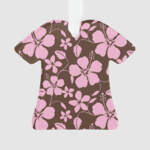 Hawaiiansk hula (Hibiskus) BRUN/ROSA
