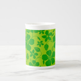 Hawaiiansk Hula (Hibiskus) CITRON & LIME Benporslin Mugg