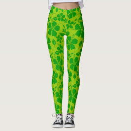 Hawaiiansk hula (Hibiskus) citron-lime Leggings