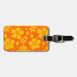 Hawaiiansk Hula (Hibiskus) Orange Mix Bagagebricka