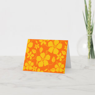 Hawaiiansk Hula (Hibiskus) Orange Mix Tack Kort